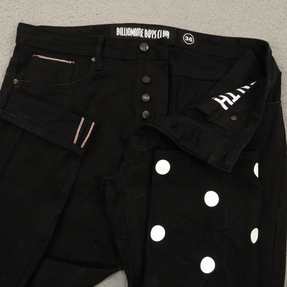 Billionaire Boys Club Jeans 36 Selvedge Black Streetwear Domino BBC Ice Cream